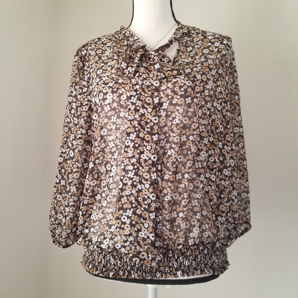 New York & Company Tops - New York and Company Floral Print Blouse Size M